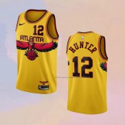 Camiseta Atlanta Hawks De'Andre Hunter NO 12 Ciudad 2021-22 Amarillo