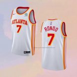 Camiseta Atlanta Hawks Rajon Rondo NO 7 Association 2020-21 Blanco