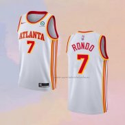 Camiseta Atlanta Hawks Rajon Rondo NO 7 Association 2020-21 Blanco