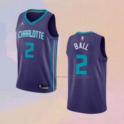 Camiseta Charlotte Hornets LaMelo Ball NO 2 Statement 2020-21 Violeta