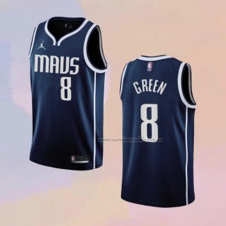 Camiseta Dallas Mavericks Josh Green NO 8 Statement 2022-23 Azul