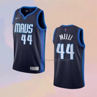 Camiseta Dallas Mavericks Nicolo Melli NO 44 Earned 2020-21 Azul