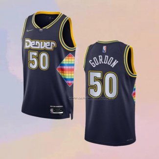 Camiseta Denver Nuggets Aaron Gordon NO 50 Ciudad 2021-22 Azul