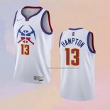 Camiseta Denver Nuggets R.J. Hampton NO 13 Earned 2020-21 Blanco