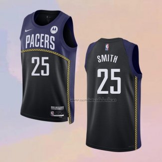 Camiseta Indiana Pacers Jalen Smith NO 25 Ciudad 2022-23 Azul