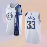 Camiseta Indiana Pacers Myles Turner NO 33 Ciudad Blanco