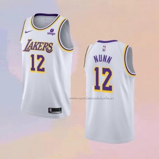 Camiseta Los Angeles Lakers Kendrick Nunn NO 12 Association 2021-22 Blanco