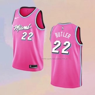 Camiseta Miami Heat Jimmy Butler NO 22 Earned 2019 Rosa