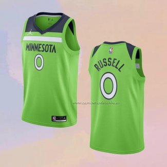 Camiseta Minnesota Timberwolves D'angelo Russell NO 0 Statement 2020-21 Verde