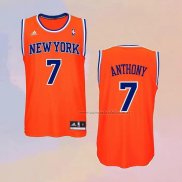 Camiseta New York Knicks Carmelo Anthony NO 7 Naranja