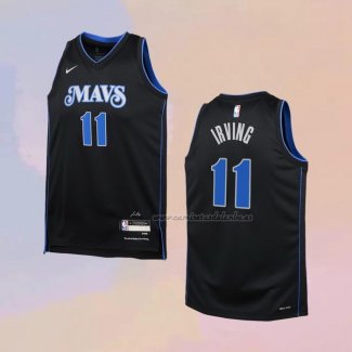 Camiseta Nino Dallas Mavericks Kyrie Irving NO 11 Ciudad 2023-24 Azul