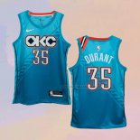 Camiseta Oklahoma City Thunder Kevin Durant NO 35 Ciudad 2018-19 Azul