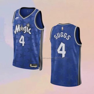 Camiseta Orlando Magic Jalen Suggs NO 4 Classic 2023-24 Azul