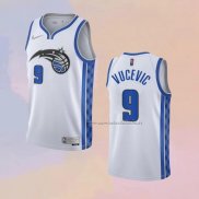 Camiseta Orlando Magic Nikola Vucevic NO 9 Earned 2020-21 Blanco