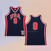 Camiseta USA 1984 Michael Jordan NO 9 Azul