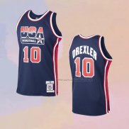 Camiseta USA 1992 Clyde Drexler NO 10 Azul