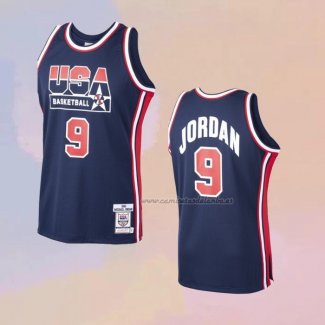 Camiseta USA 1992 Michael Jordan NO 9 Azul