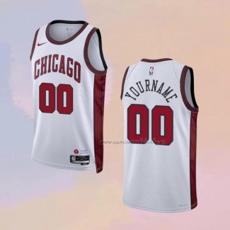 Camiseta Chicago Bulls Personalizada Ciudad 2022-23 Blanco