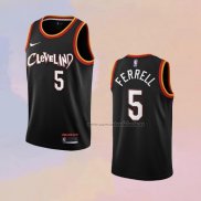 Camiseta Cleveland Cavaliers Yogi Ferrell NO 5 Ciudad 2020-21 Negro