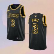 Camiseta Los Angeles Lakers Anthony Davis NO 3 Ciudad 2019 Negro