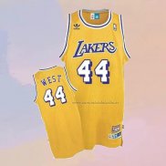 Camiseta Los Angeles Lakers Jerry West NO 44 Retro Amarillo