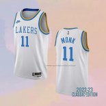 Camiseta Los Angeles Lakers Malik Monk NO 11 Classic 2022-23 Blanco