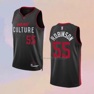 Camiseta Miami Heat Duncan Robinson NO 55 Ciudad 2023-24 Negro