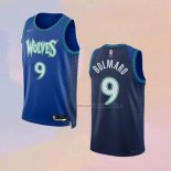 Camiseta Minnesota Timberwolves Leandro Bolmaro NO 9 Ciudad 2021-22 Azul