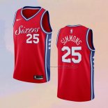 Camiseta Philadelphia 76ers Ben Simmons NO 25 Statement Rojo