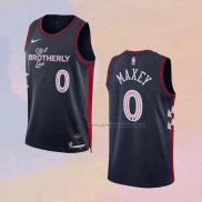 Camiseta Philadelphia 76ers Tyrese Maxey NO 0 Ciudad 2023-24 Azul