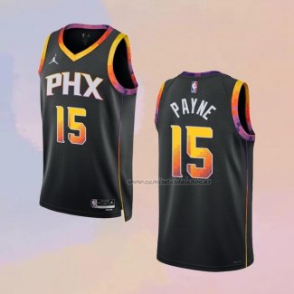 Camiseta Phoenix Suns Cameron Payne NO 15 Statement 2022-23 Negro