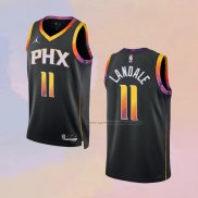 Camiseta Phoenix Suns Jock Landale NO 11 Statement 2022-23 Negro