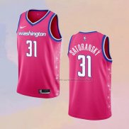 Camiseta Washington Wizards Tomas Satoransky NO 31 Ciudad 2022-23 Rosa