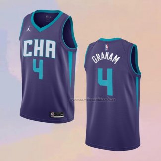 Camiseta Charlotte Hornets Devonte Graham NO 4 Statement Edition Violeta