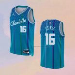 Camiseta Charlotte Hornets Scottie Lewis NO 16 Ciudad 2021-22 Azul