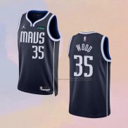 Camiseta Dallas Mavericks Christian Wood NO 35 Statement 2022-23 Azul