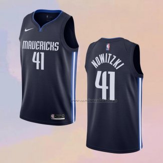 Camiseta Dallas Mavericks Dirk Nowitzki NO 41 Statement Azul