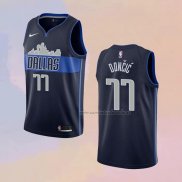 Camiseta Dallas Mavericks Luka Doncic NO 77 Statement Azul