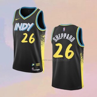 Camiseta Indiana Pacers Ben Sheppard NO 26 Ciudad 2023-24 Negro