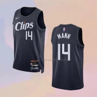 Camiseta Los Angeles Clippers Terance Mann NO 14 Ciudad 2023-24 Azul