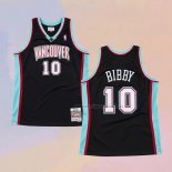 Camiseta Memphis Grizzlies Mike Bibby NO 10 Hardwood Classics Throwback Negro