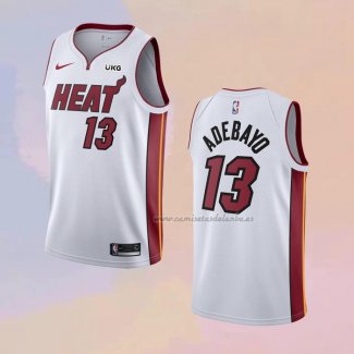 Camiseta Miami Heat Bam Adebayo NO 13 Association Blanco