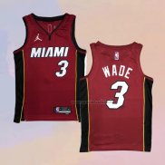 Camiseta Miami Heat Dwyane Wade NO 3 Statement 2020-21 Rojo