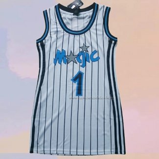 Camiseta Mujer Orlando Magic Anfernee Hardaway NO 1 Retro Blanco