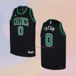 Camiseta Nino Boston Celtics Jayson Tatum NO 0 Statement Negro