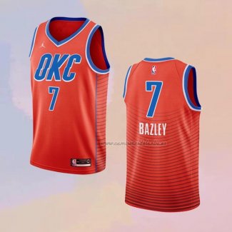 Camiseta Oklahoma City Thunder Darius Bazley NO 7 Statement 2021 Naranja