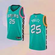 Camiseta San Antonio Spurs Jakob Poeltl NO 25 Ciudad 2022-23 Verde