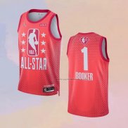 Camiseta All Star 2022 Phoenix Suns Devin Booker NO 1 Granate