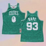 Camiseta Boston Celtics Bape NO 93 Hardwood Classic Verde