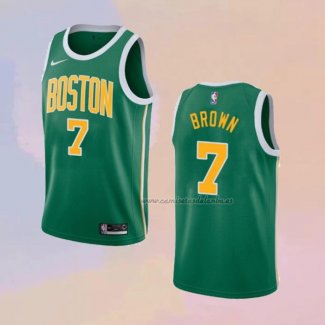 Camiseta Boston Celtics Jaylen Brown NO 7 Earned 2018-19 Verde